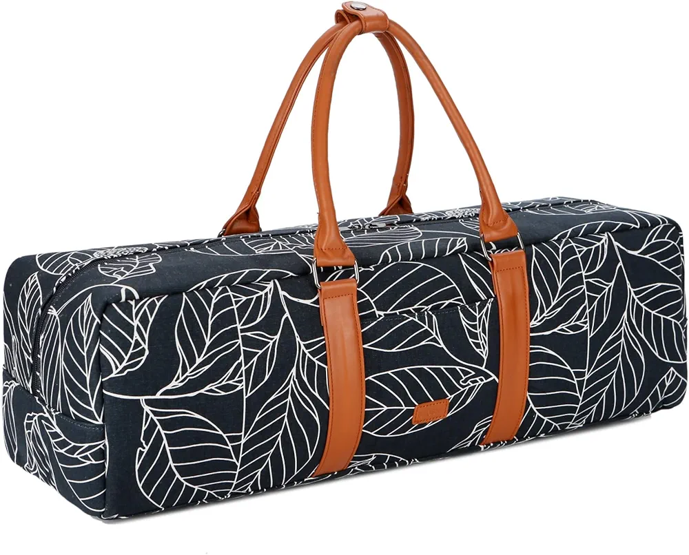 Baosha Large Canvas Yoga Mat Bag for 1/4 1/3 2/5 1/2-Inch Extra Thick Exercise Yoga Mat for Women YG-01