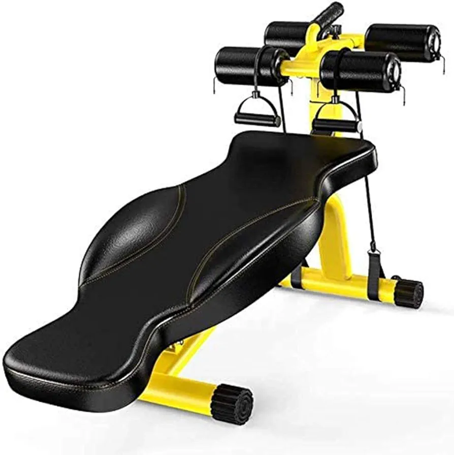 Weight Bench Adjustable, Utility Workout Bench Press Exercise Gym Bench, Decline Bench Sit Up Incline Abs Benchs for Weightlifting,Yellow