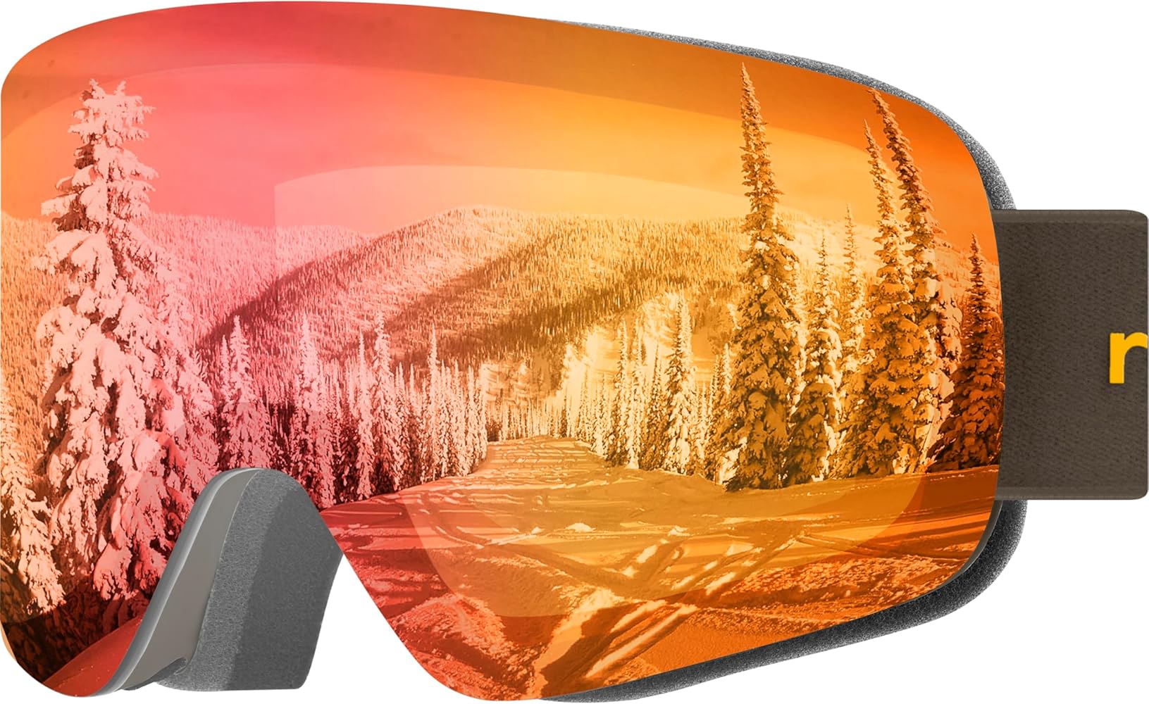 Retrospec Flume Ski Goggles for Men and Women UV Protection, Over Glasses Anti-Fog, Scratch Resistant Snow Goggles for Skiing and Snowboarding