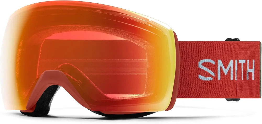 SMITH Optics Skyline XL Unisex Snow Goggle – Clay Red Landscape + ChromaPop Everyday Red Mirror