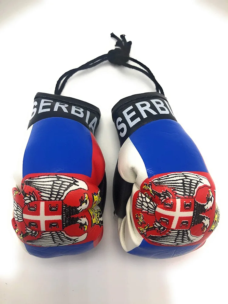 Hanging Car Mirror Mini Boxing Gloves (Serbia)