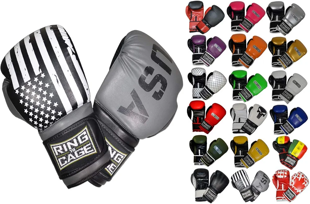 Gym Training Stand-Up Boxing Gloves - USA (16oz-Large)