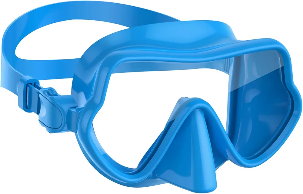 W WSTOO Swimming Goggles Scuba Snorkeling Mask for Adults, Anti-Glare Tempered Glass with Panoramic View Anti-Fog Anti-Leak, for Swimming Snorkeling Scuba Diving