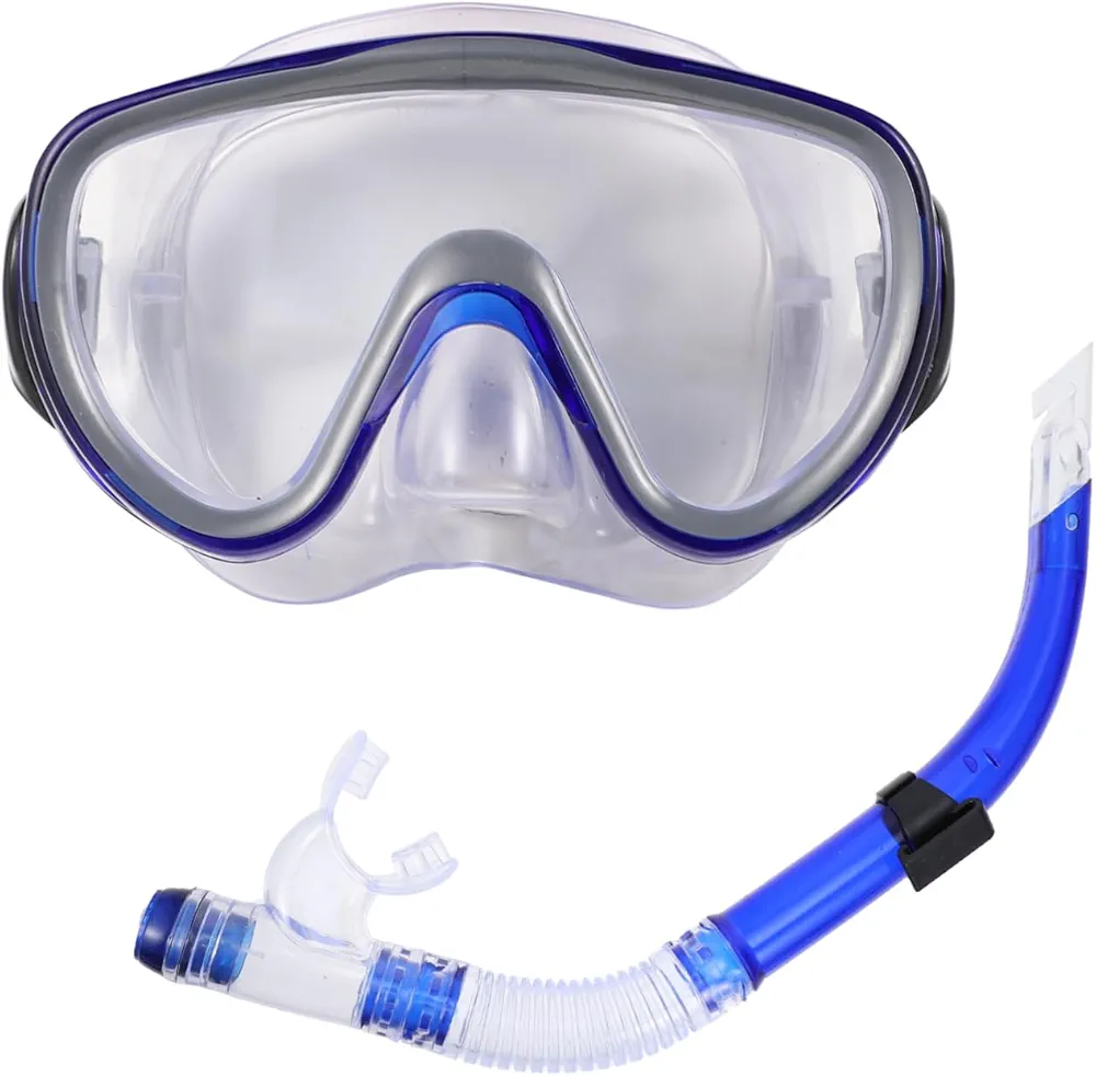 Snorkeling Mask Adult Mask Fins Snorkel Set Comfortable Silicone Snorkeling Gear Set Snorkel for Diving