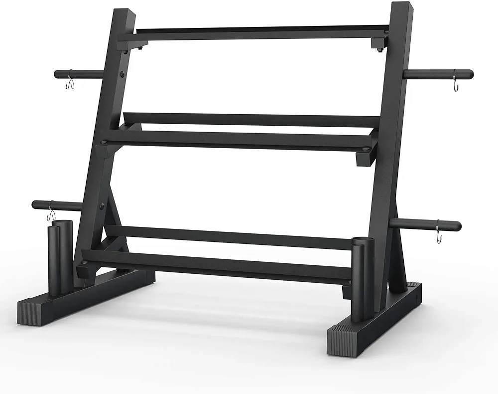 Dumbbell Rack Multifunctional Weight Stand for Home Gym Suitable for Storage of Dumbbell, Weight Plates, and Curl Bar
