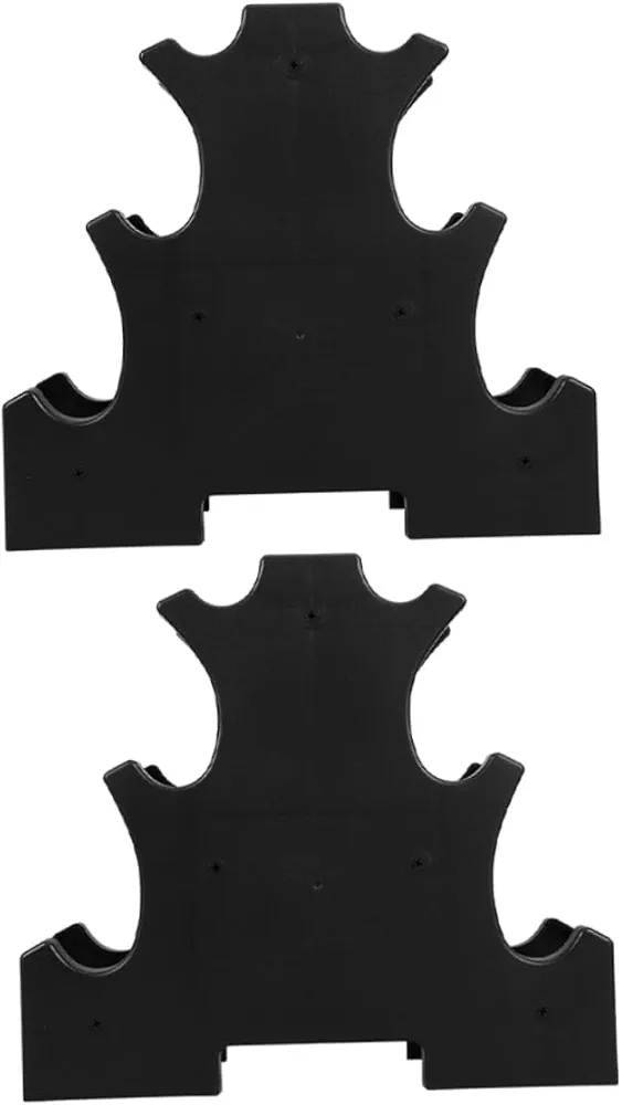 2pcs Dumbbell Storage Rack Dumbbells Weight Rack Dumbbell Cradles Dumbbell Bracket Weight Plates Rack Small Dumbbell Rack Weight Rack for Dumbbell Weight Stand Pp Black