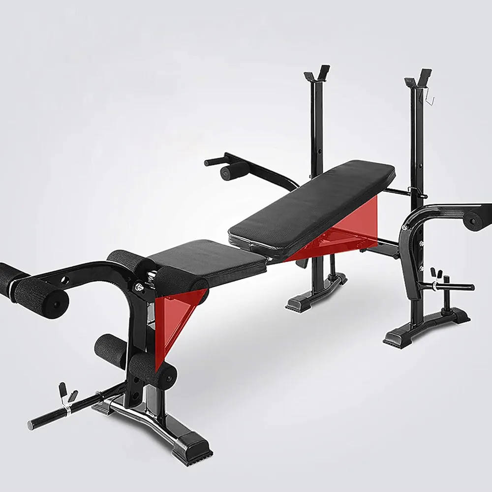 Weight Bench, Adjustable Weight Bench, Weight Benches for Home Gym, Workout Bench, Multi-Purpose Workout Bench with Preacher Curl Pad and Leg Developer for Home Gym Full-Body Workout, Black