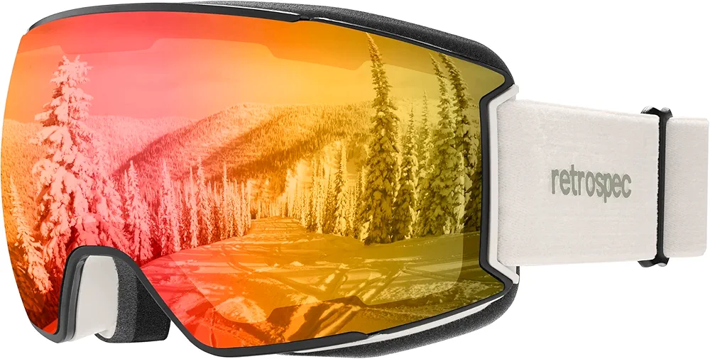 Retrospec Zenith Ski Goggles - Snowboard Goggles for Men, Women, Boys & Girls - 100% UV Protection, Anti-Fog Snow Goggles