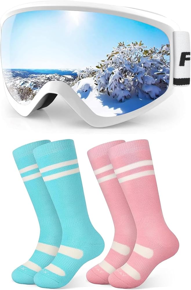 findway Kids Ski Goggles and Kids Ski Socks