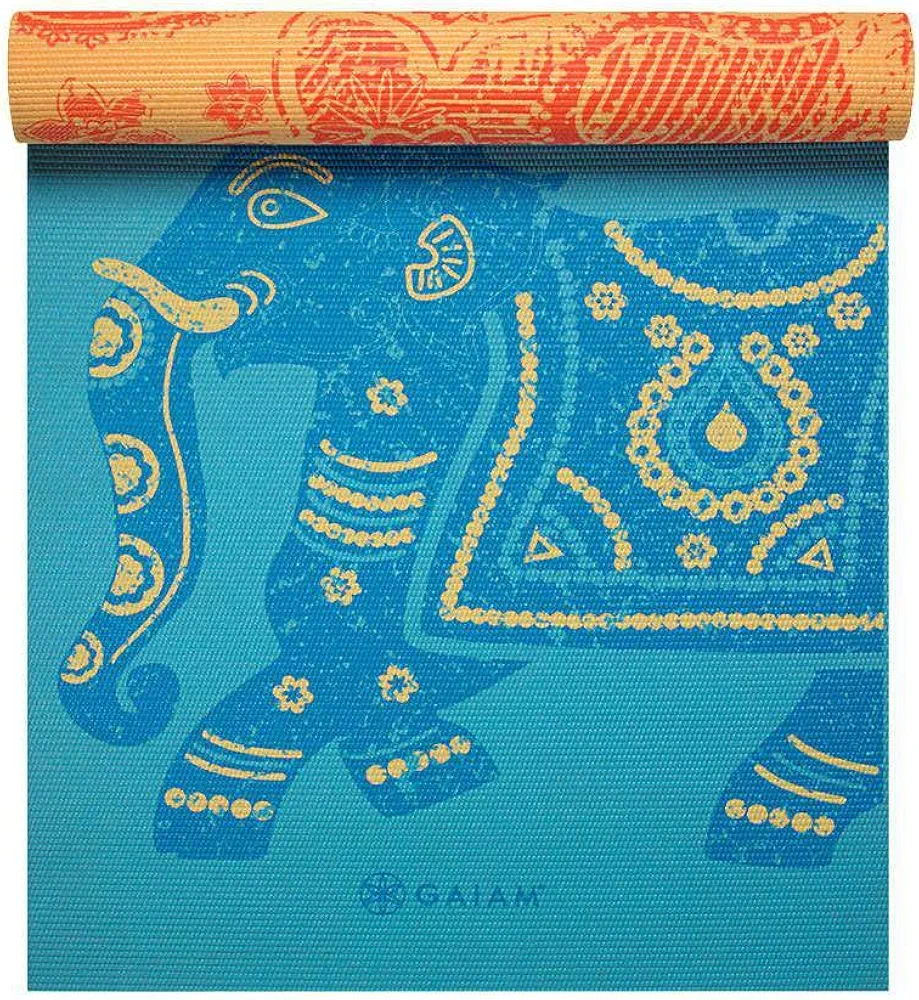 Gaiam Yoga Mat - Premium 6mm Print Reversible Extra Thick Non Slip Exercise & Fitness Mat for All Types of Yoga, Pilates & Floor Workouts (68" x 24" x 6mm Thick)
