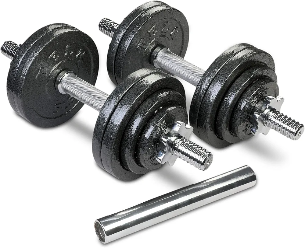 TELK Adjustable Dumbbells, Available for 45, 65, 105 and 200 lbs