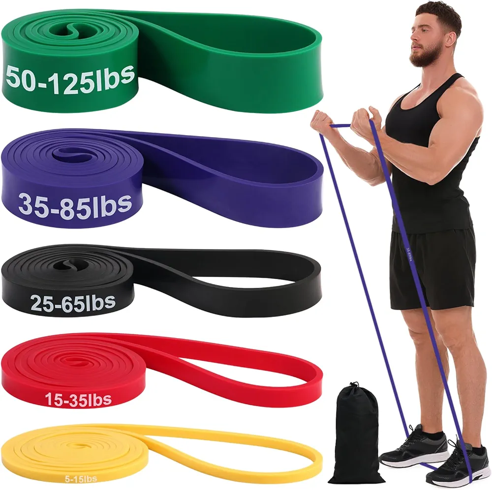 Resistance Bands, Pull Up Assistance Bands Set for Working Out, Exercise Workout Bands for Men & Women, Body Stretching, Physical Therapy, Muscle Training