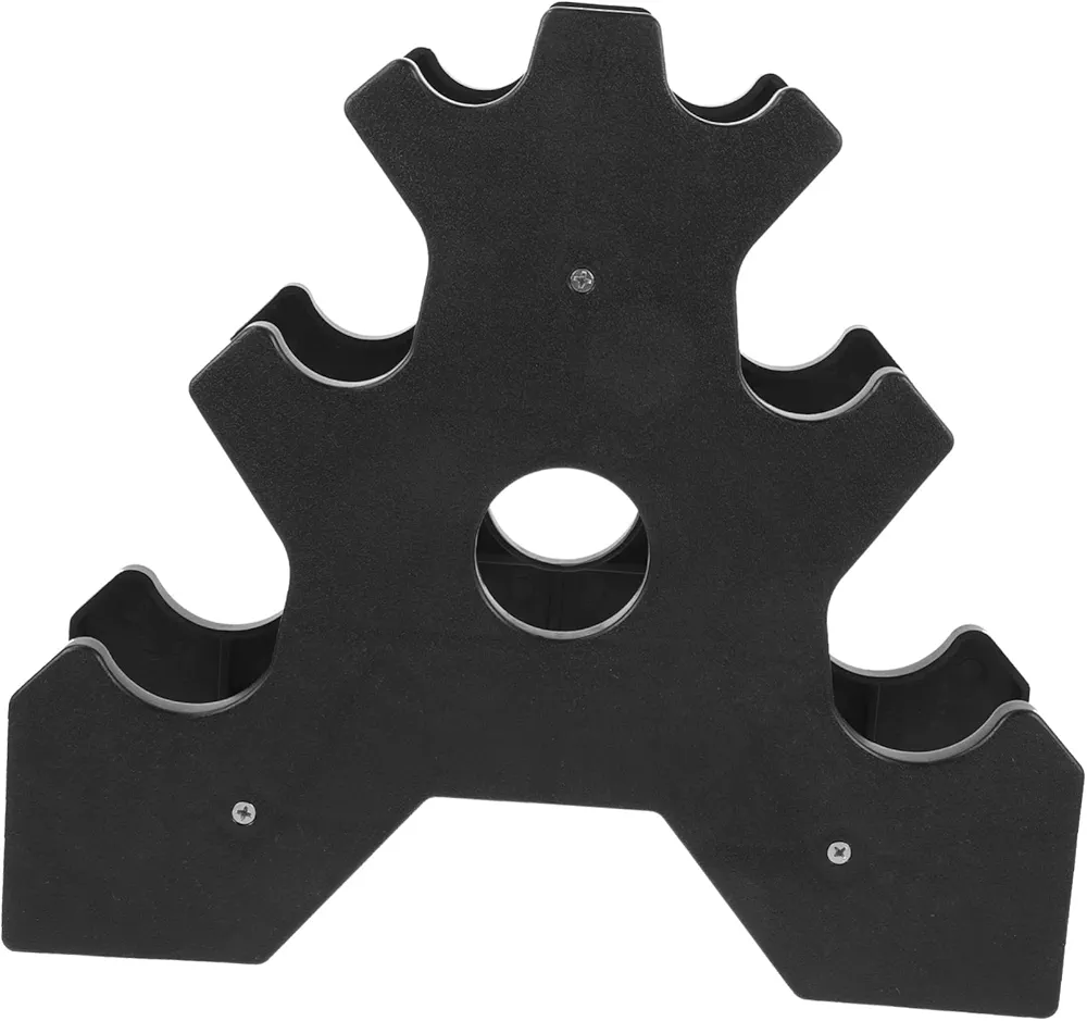 Kisangel Dumbbell Rack Small Dumbbell Stand 3 Tier Dumbbell Stand Plastic Weight Rack Dumbbell Weight Rack Small Storage Shelves Plastic Stand Plastic Dumbbell Saddle Rack A Frame Triangle