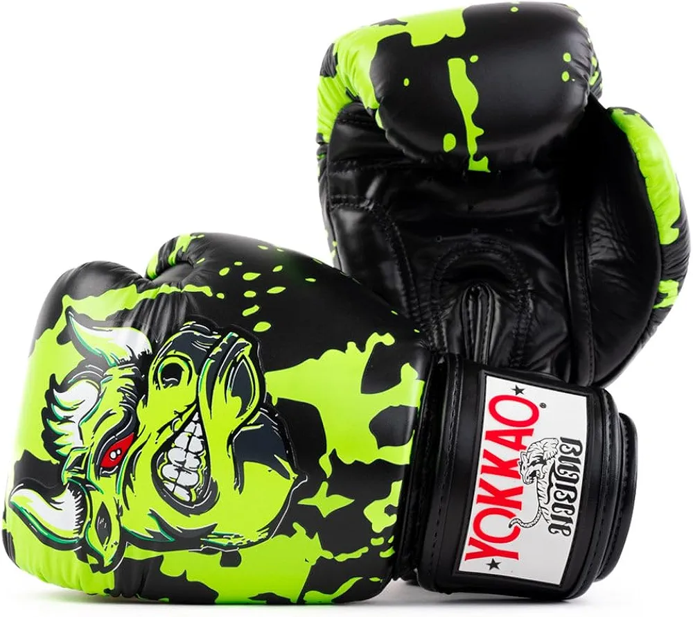 YOKKAO Design Breathable Muay Thai Boxing Glove | Premium Leather Training and Sparring Gloves for Men and Women | Winning Boxing Gloves | Punching Glove