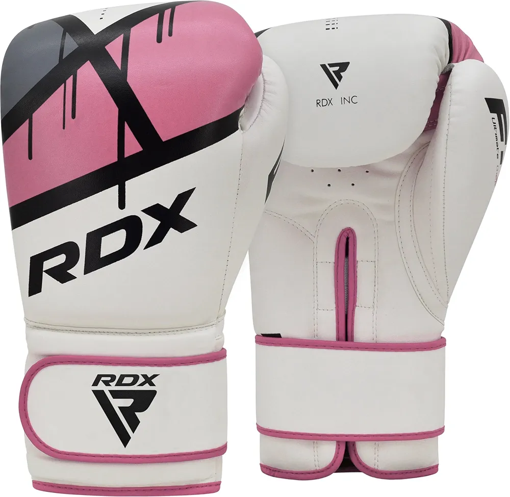 RDX Women Boxing Gloves for Training Muay Thai Maya Hide Leather Ladies Mitts for Fighting, Kickboxing, Sparring EGO Glove for Punch Bag, Focus Pads and Double End Ball Punching