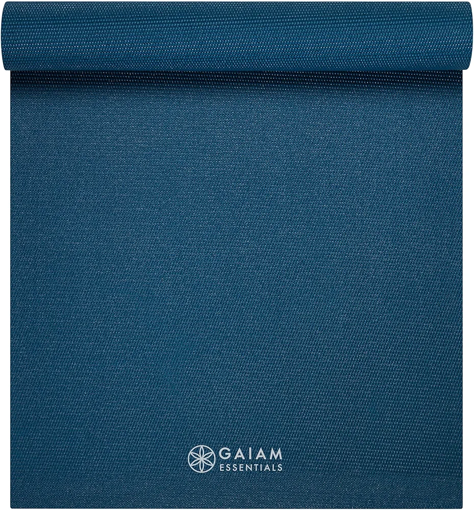 Gaiam Essentials Premium Yoga Mat with Yoga Mat Carrier Sling (72"L x 24"W x 1/4 Inch Thick)