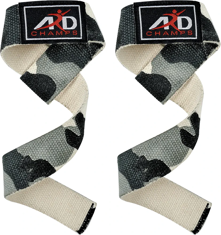 ARD CHAMPS™ Hand Bar Weight Lifting Cotton Straps Strength Training Workout