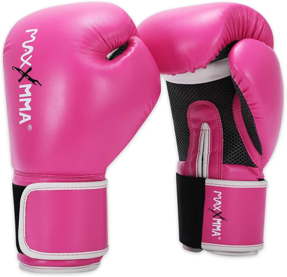 MaxxMMA Pro Style Boxing Gloves for Men & Women, Training Heavy Bag Workout Mitts Muay Thai Sparring Kickboxing Punching Bagwork Fight Gloves