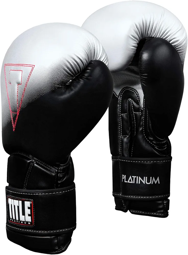 Title Platinum Proclaim Training Gloves, Black/Silver, 14 oz