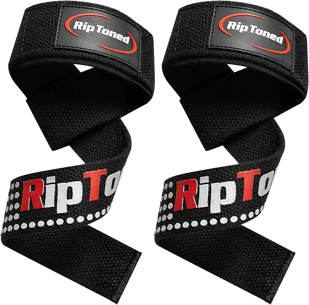 Rip Toned 23" Wrist Straps for Weightlifting (Padded Neoprene) - Cotton Weight Lifting Straps - Gym Workout Straps for Men&Women - Deadlift Straps for Powerlifting&Strength Training - Grip Straps