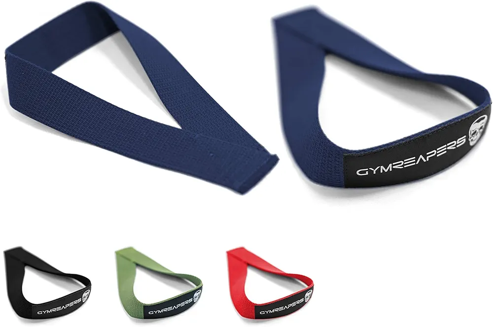 Gymreapers Olympic Lifting Straps for Weightlifting, Snatch, Clean, Powerlifting, Strongman, Deadlifts - Durable Cotton with Reinforced Stitching (Pair)