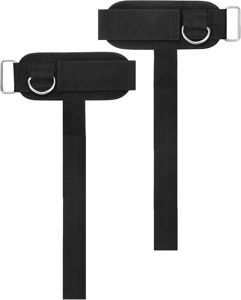 Weight Lifting Straps with D Ring - Cable Wrist Attachments for Gym Workout - Heavy Duty Lifting Wrist Straps for Cable Machines, Weight Lifting, Snatch, Pulls and Deadlifts for both Men and Women