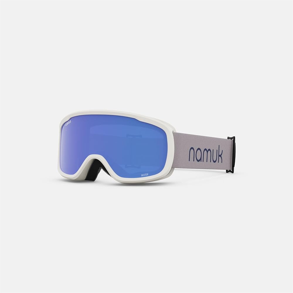 Giro Buster Kids Ski Goggles - Snowboard Goggles for Youth, Boys & Girls - Namuk Dove Grey Strap with Grey Cobalt Lens