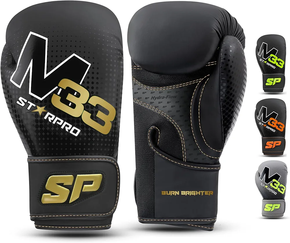 Starpro Boxing Gloves with Unparalleled Wrist Support & Protection - Sparring, Training & Muay Thai - Men & Women - Multiple of Colors & Sizes
