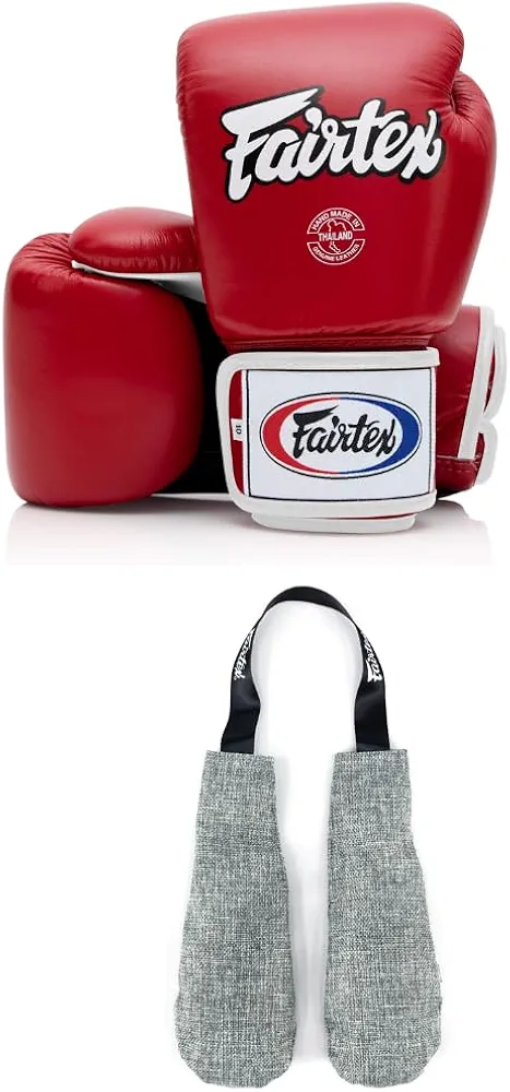 Fairtex BGV1 Boxing Gloves with Deodorizer Inserts | Shock Absorbent Gloves + Odor & Moisture Absorber for Boxing, MMA, Muay Thai | Perfect Bundle for Clean & Durable Gear