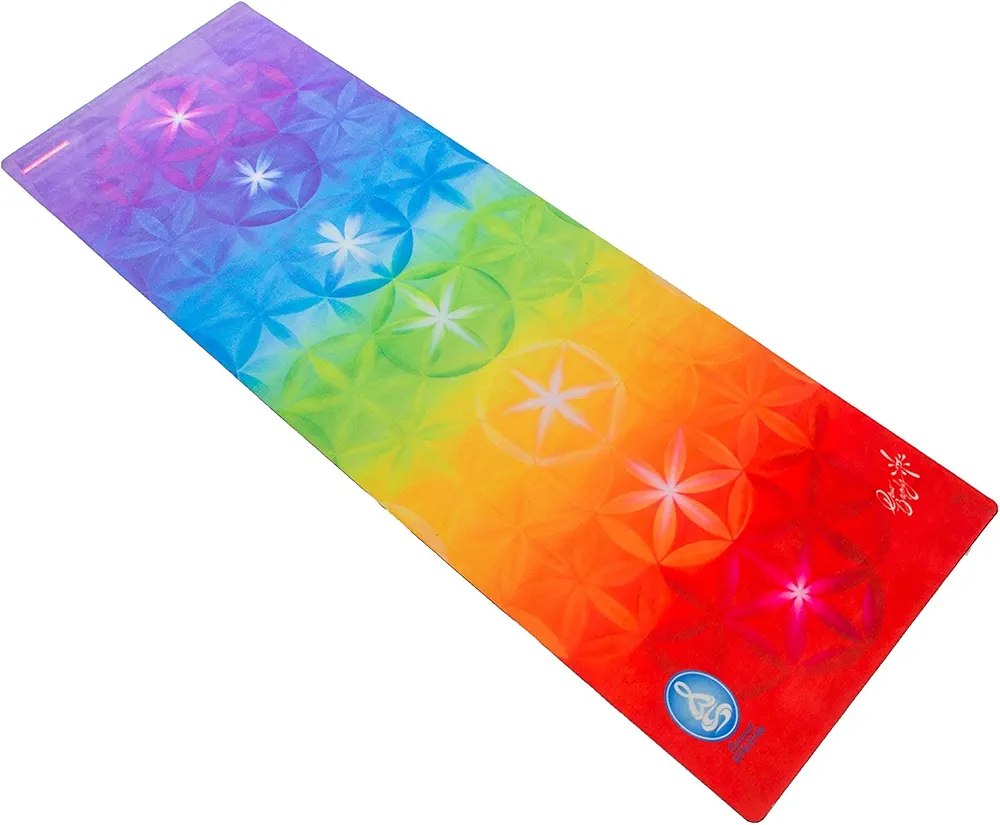 Yoga Combo Mat - Luxury Mat and Towel That Grips While You Sweat. No Slip, PVC Free, and Machine Washable.