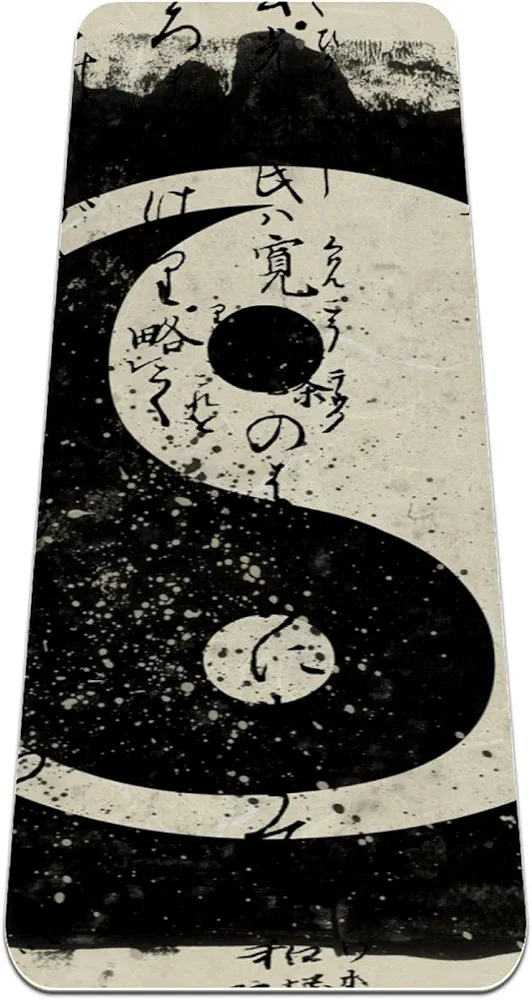Yin Yang Premium Thick Yoga Mat Eco Friendly Rubber Health&Fitness Non Slip Mat for All Types of Exercise Yoga and Pilates (72" x 24" x 6mm)