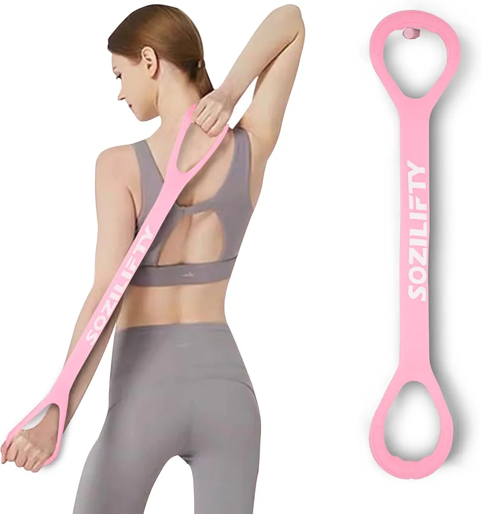 Figure 8 Resistance Band (Upgraded),Elastic Band, Stretch Bands, with Storage Bag, for Arm,Shoulder, Back,Leg Stretching Workout, Portable Home Office Elastic Ropes for Yoga, Pilates