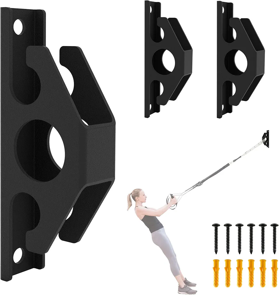 3PCS Resistance Band Wall Anchors, Wall Mounted Anchors for Resistance Bands, Wall Mount Workout Anchors for Home Gym Workouts, Strength Training, Physical Therapy