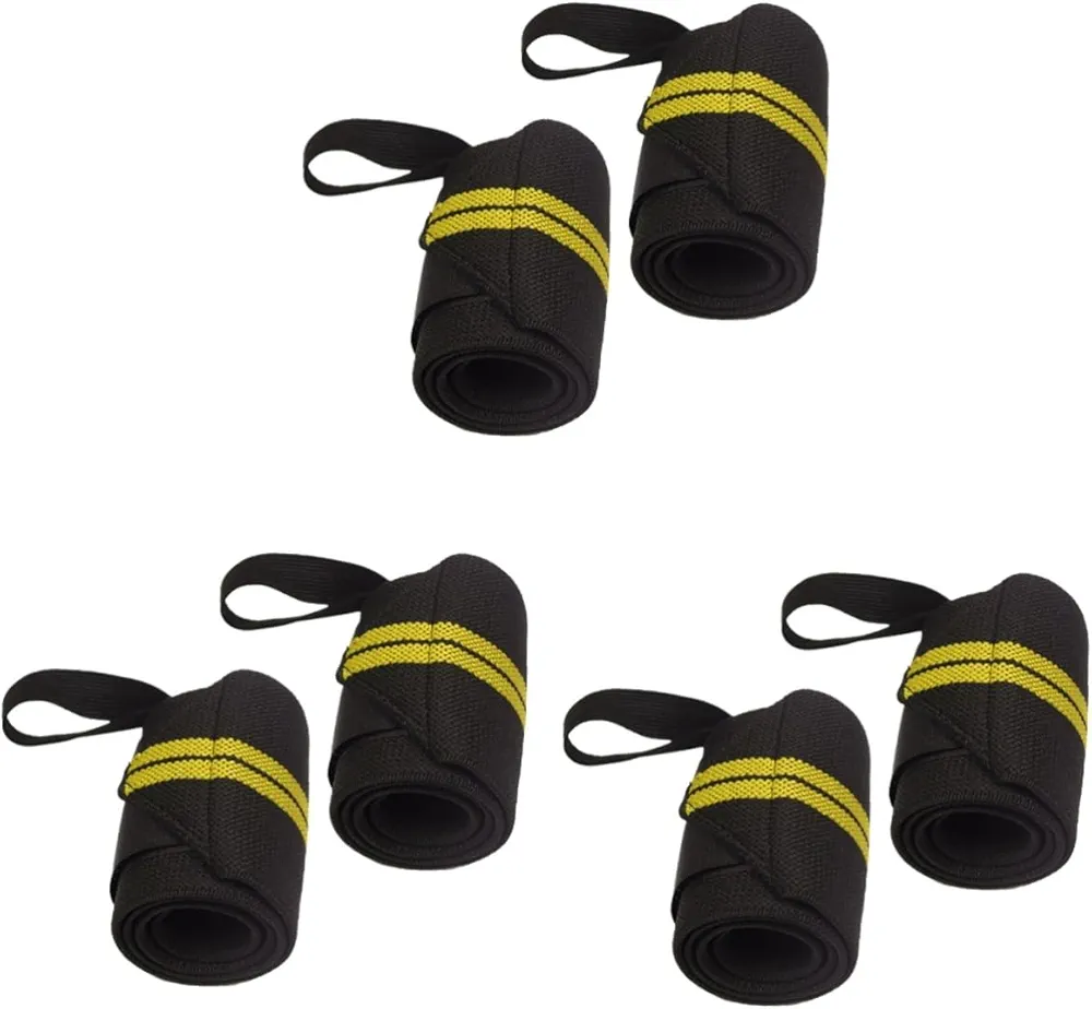 VANZACK 3 Pairs Deadlift Straps Support Wrap Band Outdoor Sports Wrist Weightlifting Wrist Strap Wrist Supports Stabilizer Wrist Guard Padded Wrist Wraps Fitness Elastic Lifting Belt