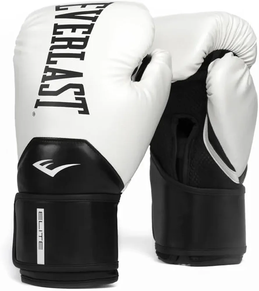 Everlast Elite 2 Boxing Gloves, Pro Training Gloves for Men and Women, Secure Fit Hook and Loop Closure & Ventilation, Heavy Bag & Speedbag Training