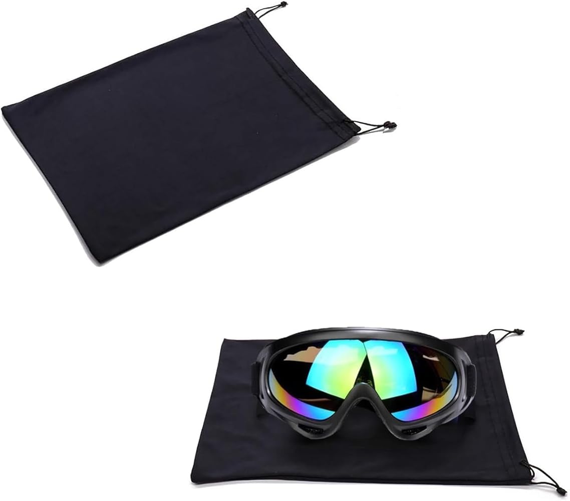2Pcs Microfiber Ski Goggle Bag,Ski Goggle Pouch Sunglasses Pouch Case,Protection Bags for Snow Goggles Ski Mask,Ski Gear Snowboard Goggles Storage Case Sleeve with Draw String,Ski Accessories.