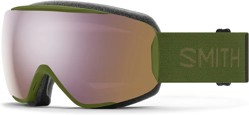 Smith Optics Moment Women's Snow Winter Goggle - Olive, ChromaPop Everyday Rose Gold Mirror