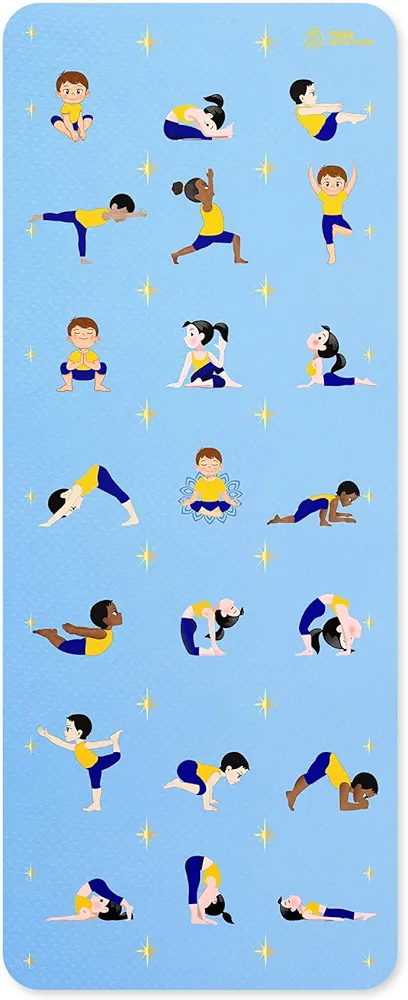 Premium Eco Friendly Kids Yoga Mat - '21 poses'