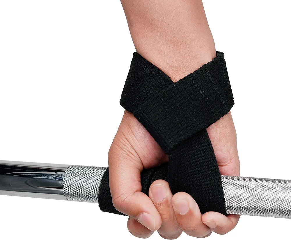 Sunny Health & Fitness Lifting Straps with Neoprene Padding, 2000lb Weight Capacity Heavy Duty Workout Wrist Straps for Weightlifting and Cross Training (Pair), Black