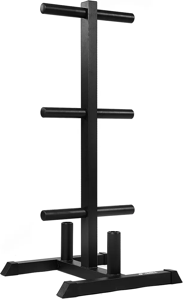 JFIT Weight Rack and 2 Bar Holder for 2” Olympic Plates, Stores Up to 850 LB