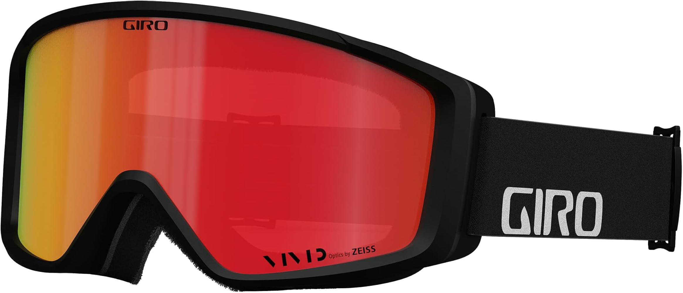 Giro Index 2.0 OTG Ski Goggles - Snowboard Goggles for Men, Women & Youth - Black Wordmark Strap with VIVID Ember Lens