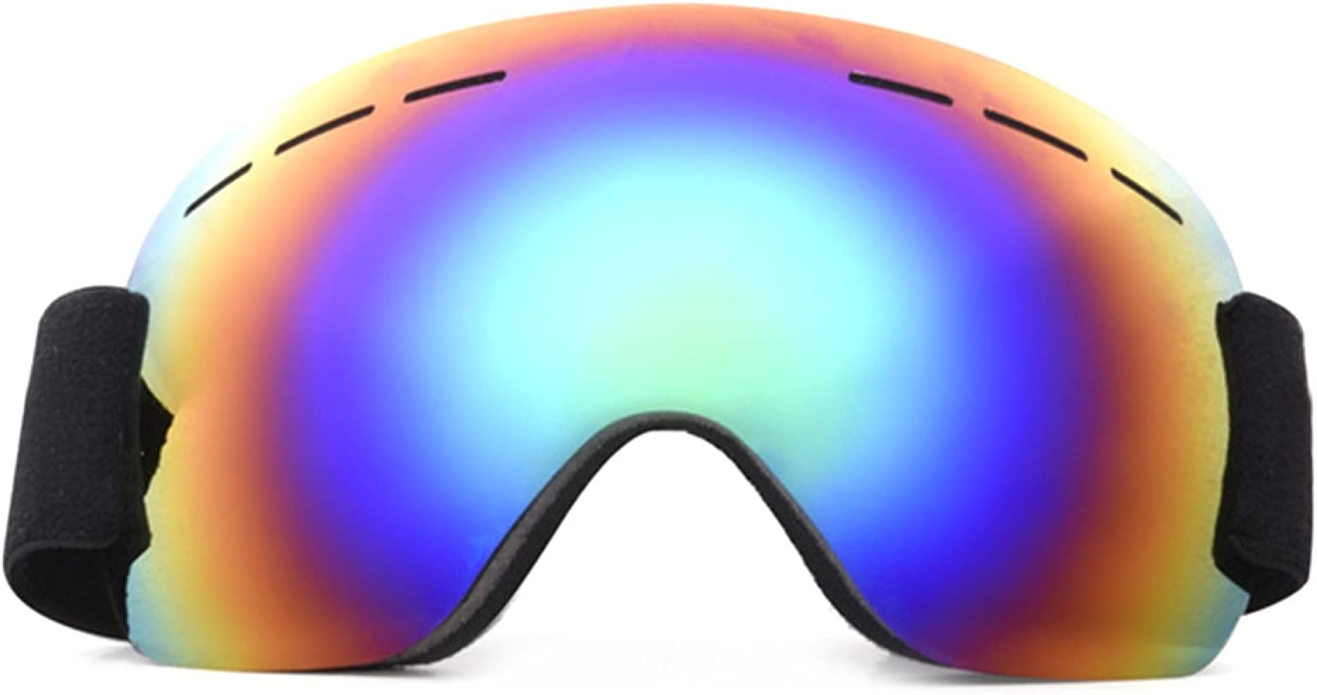 Ski Goggles Winter Outdoor Windproof Ski Snowboard Goggles Anti-fog UV Protection Glasses - Black