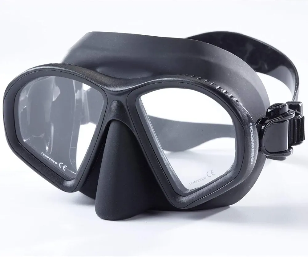 Sherwood Scuba Onyx Low Volume Adult Scuba Diving, Free Diving Mask / Fits many faces