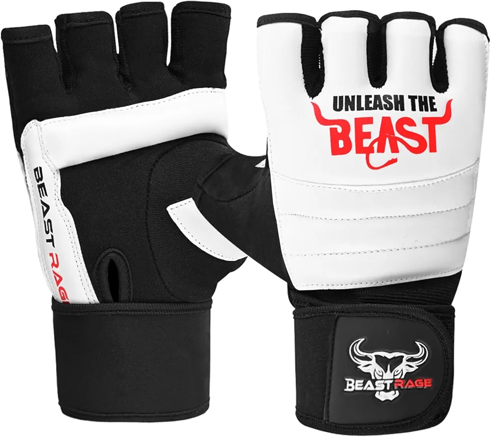 BEAST RAGE Taekwondo Karate Gloves for Men and Women, Boxing Training Gloves MMA Kickboxing Sparring Martial Arts Boxing Gloves – Training Light Workouts, Muay Thai, Karav MAGA