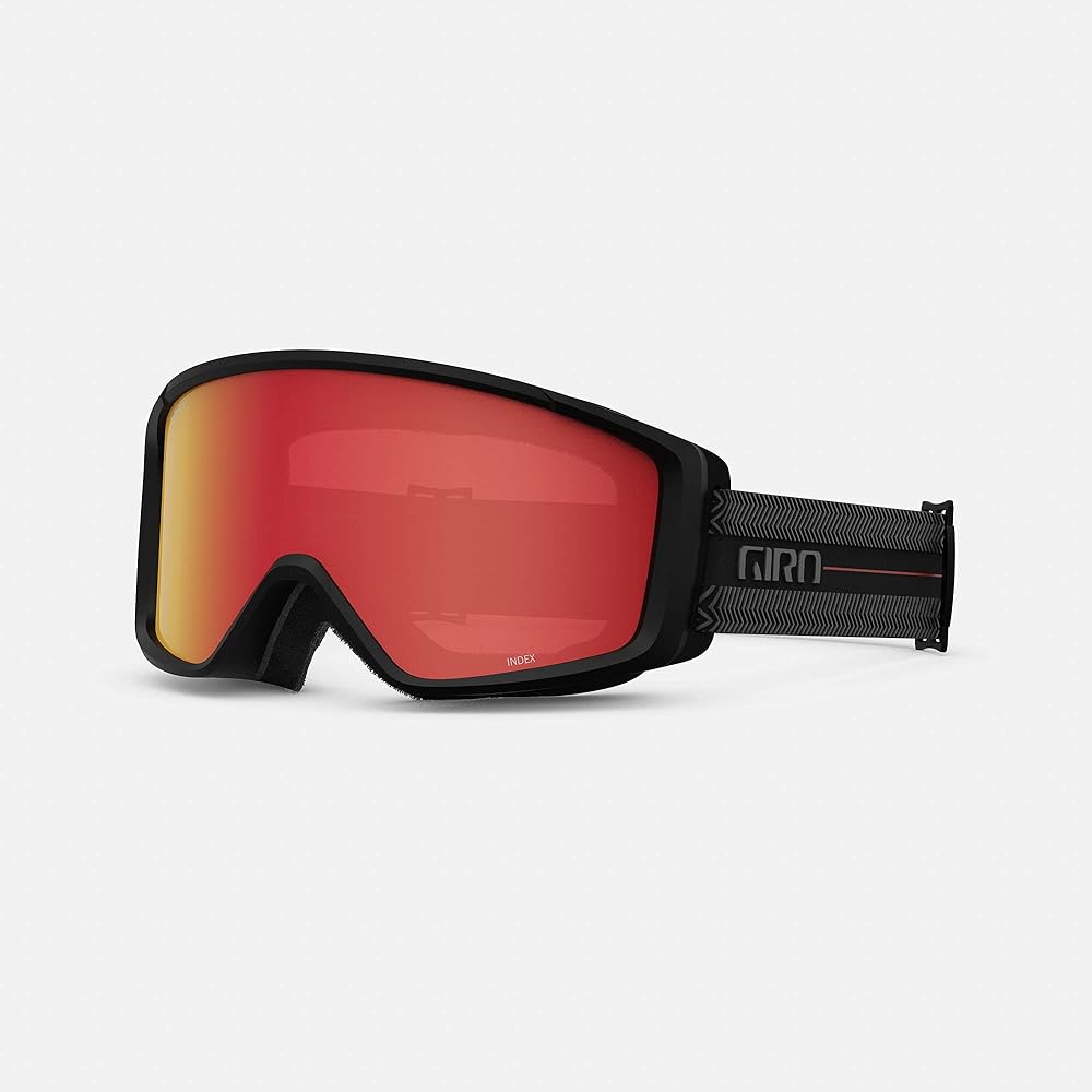 Giro Index 2.0 Adult Snow Goggle - Black Techline Strap with Amber Scarlet Lens