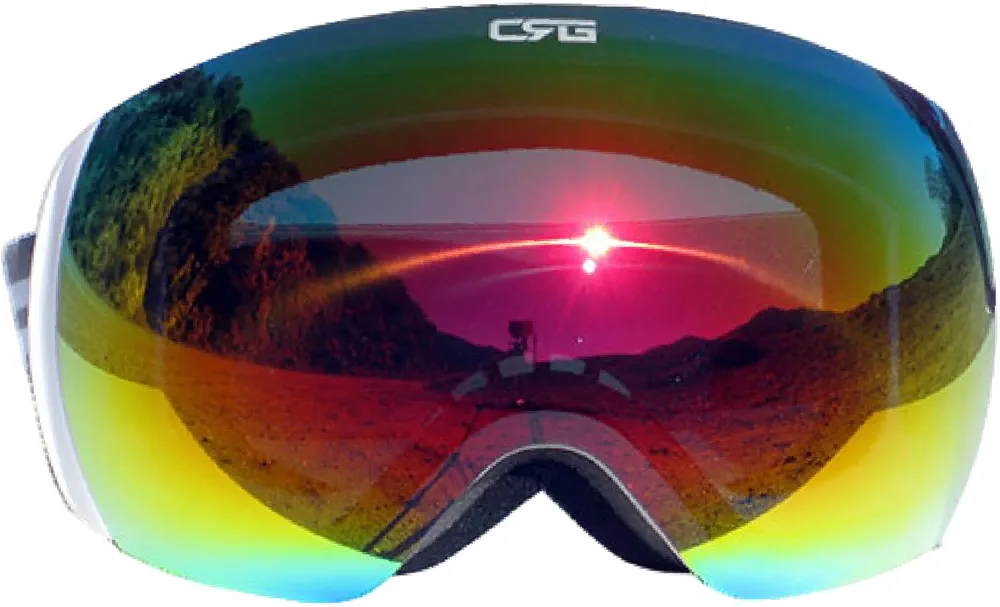 Ski Goggles 100% UV Protection Frameless Snowboard Goggles for Men,Women,Adults