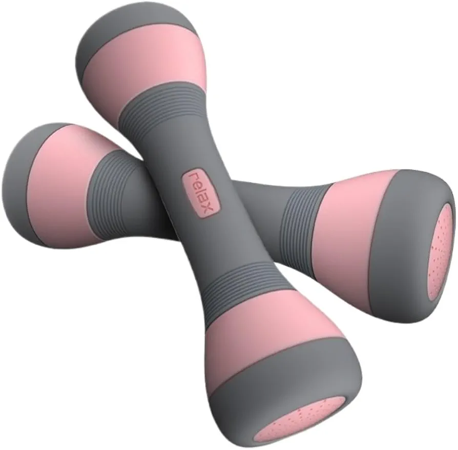 Gym Dumbbells Rubber Coated Fitness Home Dumbbell 2KG Adjustable Weight Barbell Yoga Chest Slim Arm Shaping Equipment Dumbbell(Pink)