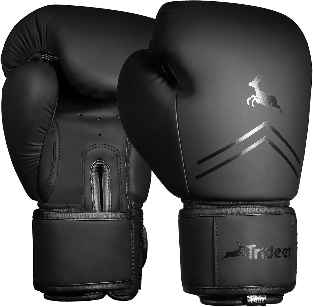 Trideer Pro Grade Boxing Gloves for Men & Women - Kickboxing Training Gloves - Heavy Bag Gloves, Punching Bag Gloves for Boxing, Kickboxing, Muay Thai, MMA
