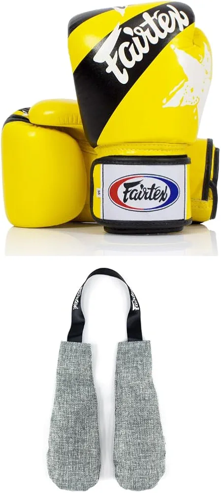 Fairtex BGV1 Boxing Gloves with Deodorizer Inserts | Shock Absorbent Gloves + Odor & Moisture Absorber for Boxing, MMA, Muay Thai | Perfect Bundle for Clean & Durable Gear