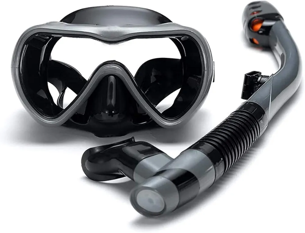 Diving Mask Large Frame Diving Goggles Full Breathing Anti Fog Swimming Goggles Mask Full Face Snorkel Mask